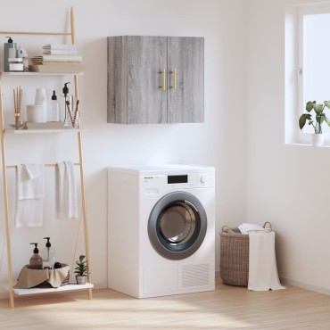 vidaXL Ντουλάπι Τοίχου Γκρι Sonoma 60x31x60cm από Επεξεργασμένο Ξύλο 1 τεμ.