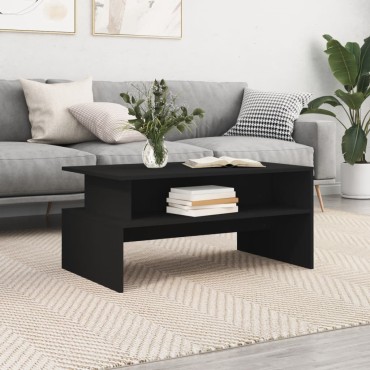 vidaXL Τραπεζάκι Σαλονιού Μαύρο 90x55x42,5cm Επεξεργασμένο Ξύλο 1 τεμ.