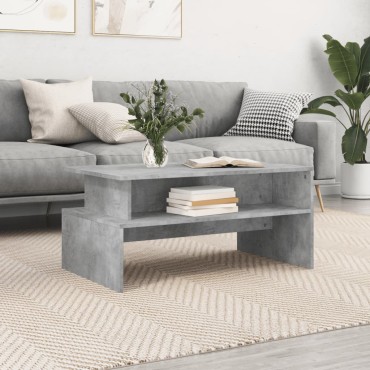vidaXL Τραπεζάκι Σαλονιού Γκρι Σκυροδ. 90x55x42,5cm Επεξεργ. Ξύλο 1 τεμ.
