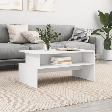 vidaXL Τραπεζάκι Σαλονιού Λευκό 90x55x42,5cm Επεξεργασμένο Ξύλο 1 τεμ.