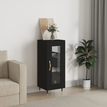 vidaXL Ντουλάπι Μαύρο 34,5x34x90cm από Επεξεργασμένο Ξύλο 1 τεμ.