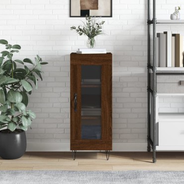 vidaXL Ντουλάπι Καφέ Δρυς 34,5x34x90cm Επεξεργασμένο Ξύλο 1 τεμ.