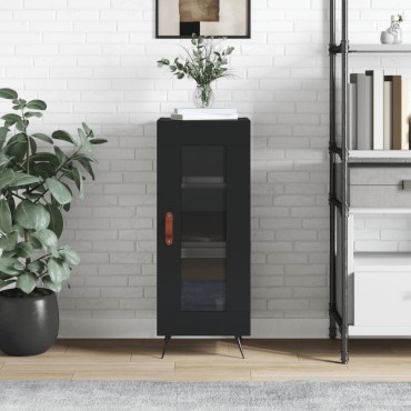 vidaXL Ντουλάπι Μαύρο 34,5x34x90cm από Επεξεργασμένο Ξύλο 1 τεμ.