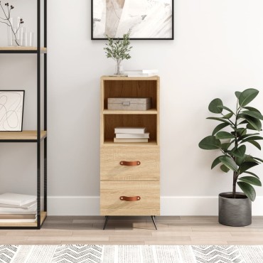 vidaXL Ντουλάπι Sonoma Δρυς 34,5x34x90cm από Επεξεργασμένο Ξύλο 1 τεμ.