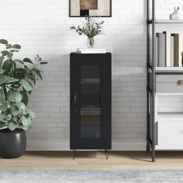 vidaXL Ντουλάπι Μαύρο 34,5x34x90cm από Επεξεργασμένο Ξύλο 1 τεμ.