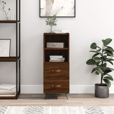 vidaXL Ντουλάπι Καφέ Δρυς 34,5x34x90cm Επεξεργασμένο Ξύλο 1 τεμ.