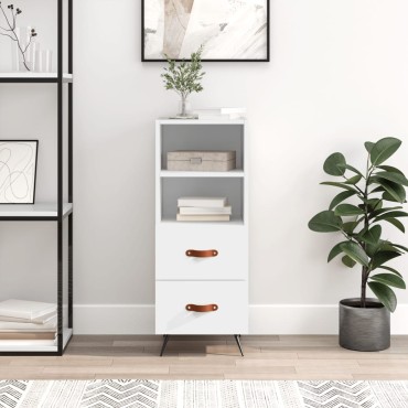 vidaXL Ντουλάπι Λευκό 34,5x34x90cm από Επεξεργασμένο Ξύλο 1 τεμ.