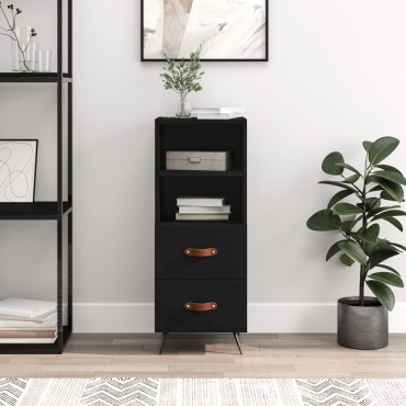 vidaXL Ντουλάπι Μαύρο 34,5x34x90cm από Επεξεργασμένο Ξύλο 1 τεμ.