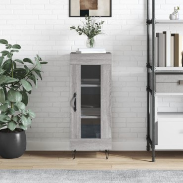 vidaXL Ντουλάπι Γκρι Sonoma 34,5x34x90cm από Επεξεργασμένο Ξύλο 1 τεμ.