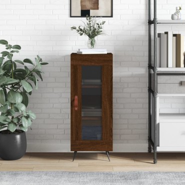 vidaXL Ντουλάπι Καφέ Δρυς 34,5x34x90cm Επεξεργασμένο Ξύλο 1 τεμ.