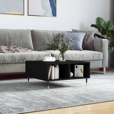 vidaXL Τραπεζάκι Σαλονιού Μαύρο 60x60x30cm από Επεξεργασμένο Ξύλο 1 τεμ.
