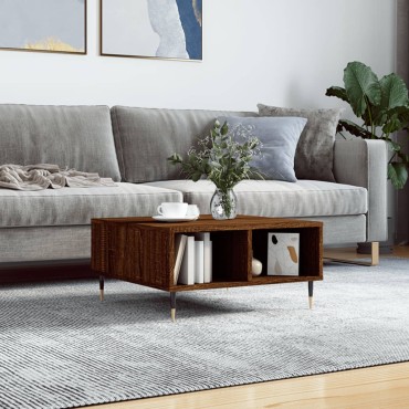 vidaXL Τραπεζάκι Σαλονιού Καφέ Δρυς 60x60x30cm Επεξεργασμένο Ξύλο 1 τεμ.