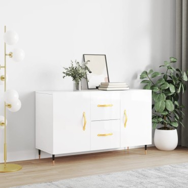 vidaXL Ντουλάπι Γυαλιστερό Λευκό 100x36 x60cm Επεξεργασμένο Ξύλο 1 τεμ.
