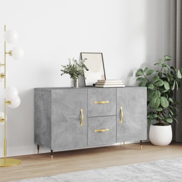 vidaXL Ντουλάπι Γκρι Σκυροδέματος 100x36x60cm Επεξεργασμένο Ξύλο 1 τεμ.