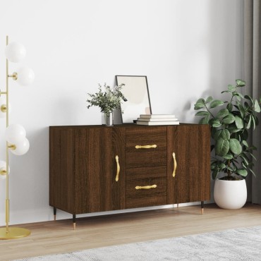 vidaXL Μπουφές Καφέ Δρυς 100x36x60cm Επεξεργασμένο Ξύλο 1 τεμ.