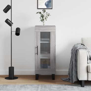 vidaXL Ντουλάπι Γκρι Sonoma 34,5x34x90cm από Επεξεργασμένο Ξύλο 1 τεμ.