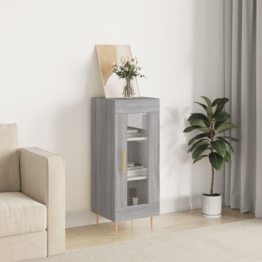 vidaXL Ντουλάπι Γκρι Sonoma 34,5x34x90cm από Επεξεργασμένο Ξύλο 1 τεμ.