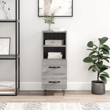 vidaXL Ντουλάπι Γκρι Sonoma 34,5x34x90cm από Επεξεργασμένο Ξύλο 1 τεμ.