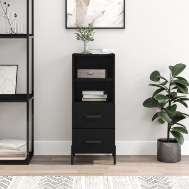 vidaXL Ντουλάπι Μαύρο 34,5x34x90cm από Επεξεργασμένο Ξύλο 1 τεμ.