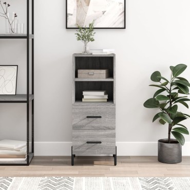 vidaXL Ντουλάπι Γκρι Sonoma 34,5x34x90cm από Επεξεργασμένο Ξύλο 1 τεμ.