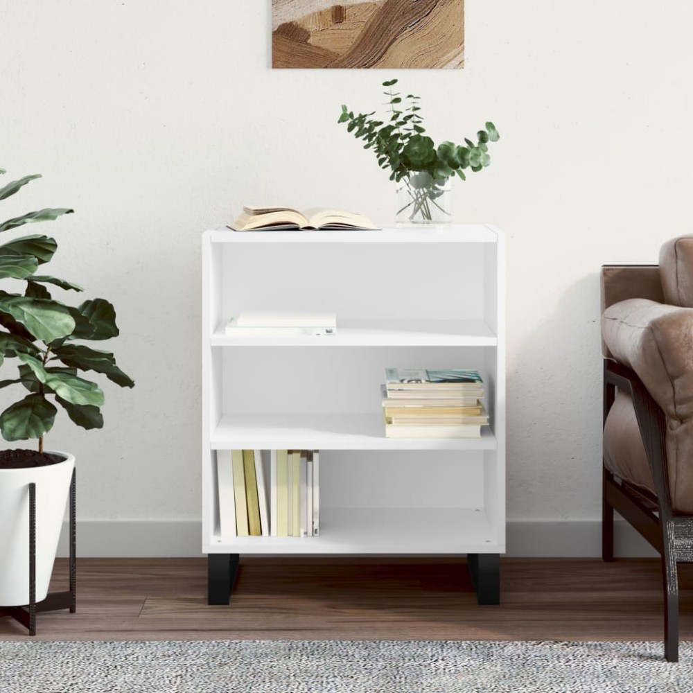 vidaXL Ραφιέρα Λευκή 57x35x70cm από Επεξεργασμένο Ξύλο 1 τεμ.