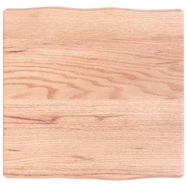 vidaXL Επιφ Τραπεζιού Αν Καφέ 40x40x(2-6)cm Ακατέργ. Μασίφ Ξύλο Δρυός 1 τεμ.