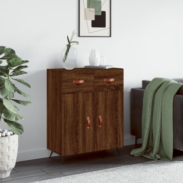 vidaXL Ντουλάπι Καφέ Δρυς 69,5x34x90cm Επεξεργασμένο Ξύλο 1 τεμ.