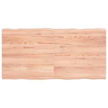 vidaXL Επιφ Τραπεζιού Αν Καφέ 120x60x(2-4)cm Ακατέργ. Μασίφ Ξύλο Δρυός 1 τεμ.