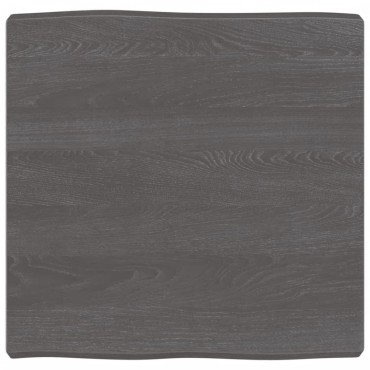 vidaXL Επιφ Τραπεζιού Αν Καφέ 60x60x(2-6)cm Ακατέργ. Μασίφ Ξύλο Δρυός 1 τεμ.