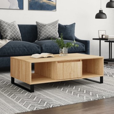 vidaXL Τραπεζάκι Σαλονιού Sonoma Δρυς 104x60x35cm από Επεξεργ. Ξύλο 1 τεμ.