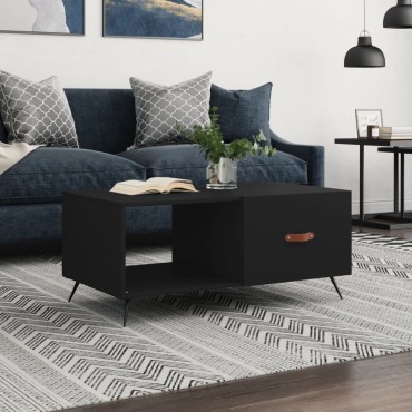 vidaXL Τραπεζάκι Σαλονιού Μαύρο 90x50x40cm Επεξεργασμένο Ξύλο 1 τεμ.