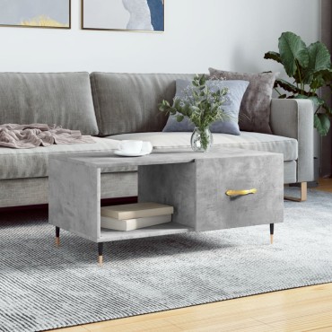 vidaXL Τραπεζάκι Σαλονιού Γκρι Σκυρ. 90x50x40cm Επεξεργασμένο Ξύλο 1 τεμ.