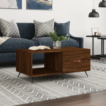 vidaXL Τραπεζάκι Σαλονιού Καφέ Δρυς 90x50x40cm Επεξεργασμένο Ξύλο 1 τεμ.