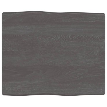 vidaXL Επιφ Τραπεζιού Αν Καφέ 60x50x(2-4)cm Ακατέργ. Μασίφ Ξύλο Δρυός 1 τεμ.
