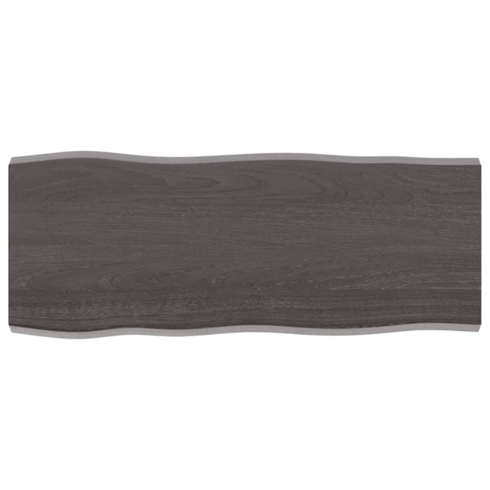 vidaXL Επιφ Τραπεζιού Αν Καφέ 100x40x(2-4)cm Ακατέργ. Μασίφ Ξύλο Δρυός 1 τεμ.