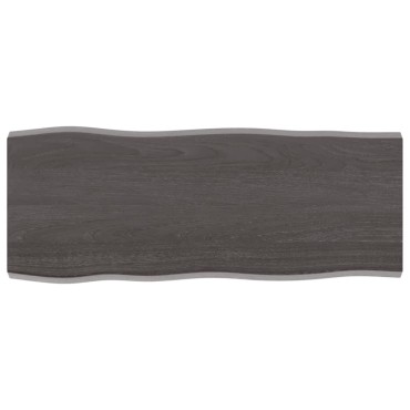 vidaXL Επιφ Τραπεζιού Αν Καφέ 100x40x(2-4)cm Ακατέργ. Μασίφ Ξύλο Δρυός 1 τεμ.