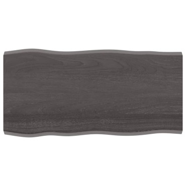 vidaXL Επιφ Τραπεζιού Αν Καφέ 100x50x(2-4)cm Ακατέργ. Μασίφ Ξύλο Δρυός 1 τεμ.