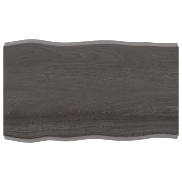 vidaXL Επιφ Τραπεζιού Αν Καφέ 100x60x(2-6)cm Ακατέργ. Μασίφ Ξύλο Δρυός 1 τεμ.