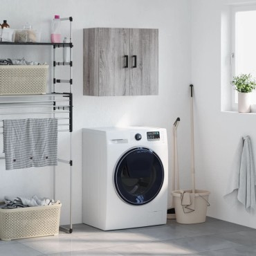 vidaXL Ντουλάπι Τοίχου Γκρι Sonoma 60x31x60cm από Επεξεργασμένο Ξύλο 1 τεμ.