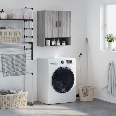 vidaXL Ντουλάπι Τοίχου Γκρι Sonoma 60x31x70cm από Επεξεργ. Ξύλο 1 τεμ.