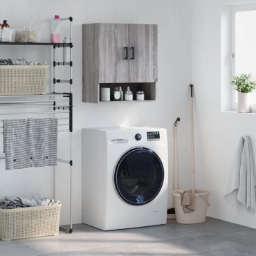 vidaXL Ντουλάπι Τοίχου Γκρι Sonoma 60x31x70cm από Επεξεργ. Ξύλο 1 τεμ.