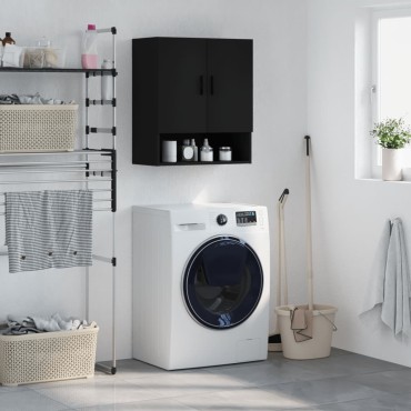 vidaXL Ντουλάπι Τοίχου Μαύρο 60x31x70cm από Επεξεργασμένο Ξύλο 1 τεμ.