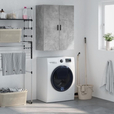 vidaXL Ντουλάπι Επιτοίχιο Γκρι Σκυροδέματος 69,5x34x90cm 1 τεμ.