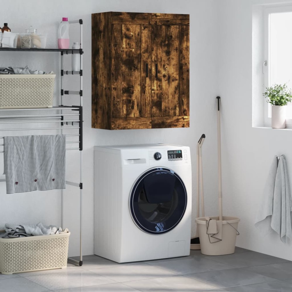 vidaXL Ντουλάπι Τοίχου Καπνιστή Δρυς 69,5x34x90cm Επεξεργ. Ξύλο 1 τεμ.