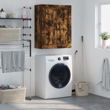 vidaXL Ντουλάπι Τοίχου Καπνιστή Δρυς 69,5x34x90cm Επεξεργ. Ξύλο 1 τεμ.