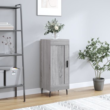 vidaXL Ντουλάπι Γκρι Sonoma 34,5x34x90cm από Επεξεργασμένο Ξύλο 1 τεμ.