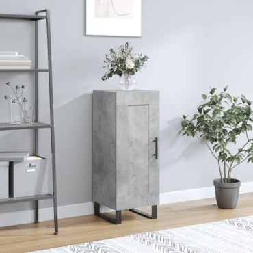 vidaXL Ντουλάπι Γκρι Σκυροδέματος 34,5x34x90cm Επεξεργασμένο Ξύλο 1 τεμ.