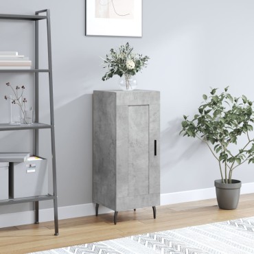 vidaXL Ντουλάπι Γκρι Σκυροδέματος 34,5x34x90cm Επεξεργασμένο Ξύλο 1 τεμ.