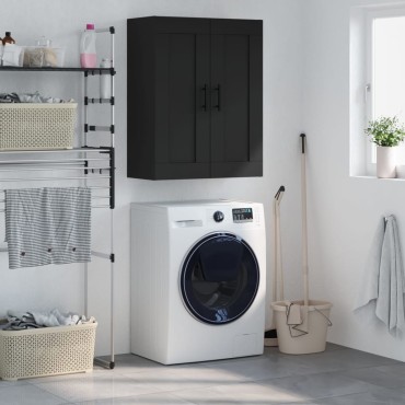 vidaXL Ντουλάπι Τοίχου Μαύρο 69,5x34x90cm από Επεξεργασμένο Ξύλο 1 τεμ.