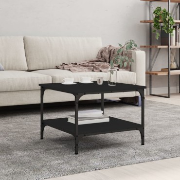 vidaXL Τραπεζάκι Σαλονιού Μαύρο 55x55x40cm από Επεξεργασμένο Ξύλο 1 τεμ.